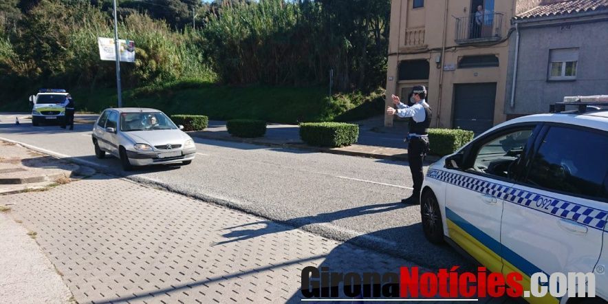 Control de policia a Girona 