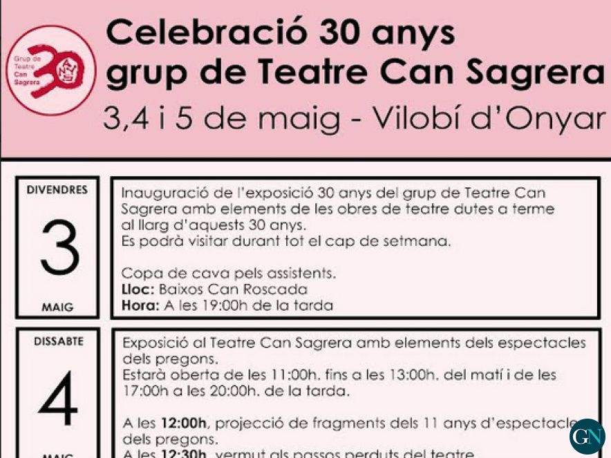 Trenta anys del grup de teatre Can Sagrera 