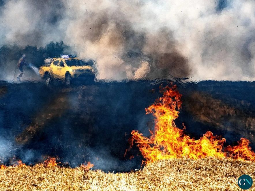 Incendi a Riudellots de la Selva  -  © Glòria Sánchez / GN 