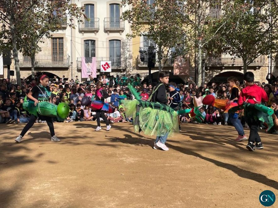 Aquest matí a la plaça Major, com a inici a la Festa Major 