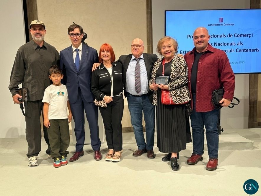 Premi Nacional a l’Establiment Comercial Centenari, atorgat per la Generalitat 