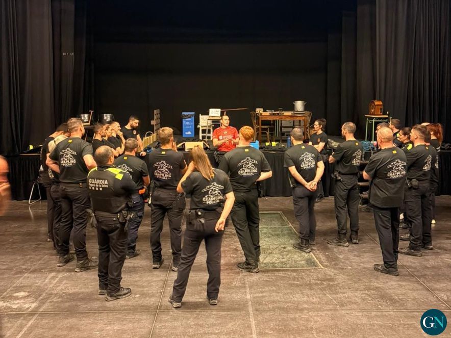 Grappling policial en Hostalric 