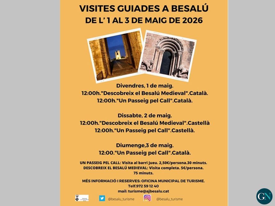 Visites guiades pel pont de l’1 de maig a Besalú 