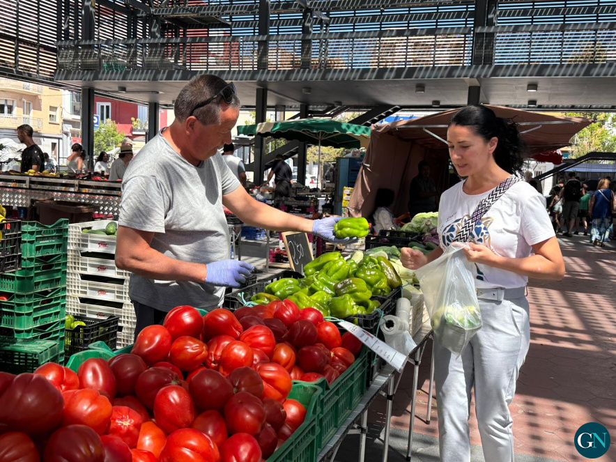 Nova parada al mercat de la fruita amb la regidora  Pilar Sánchez