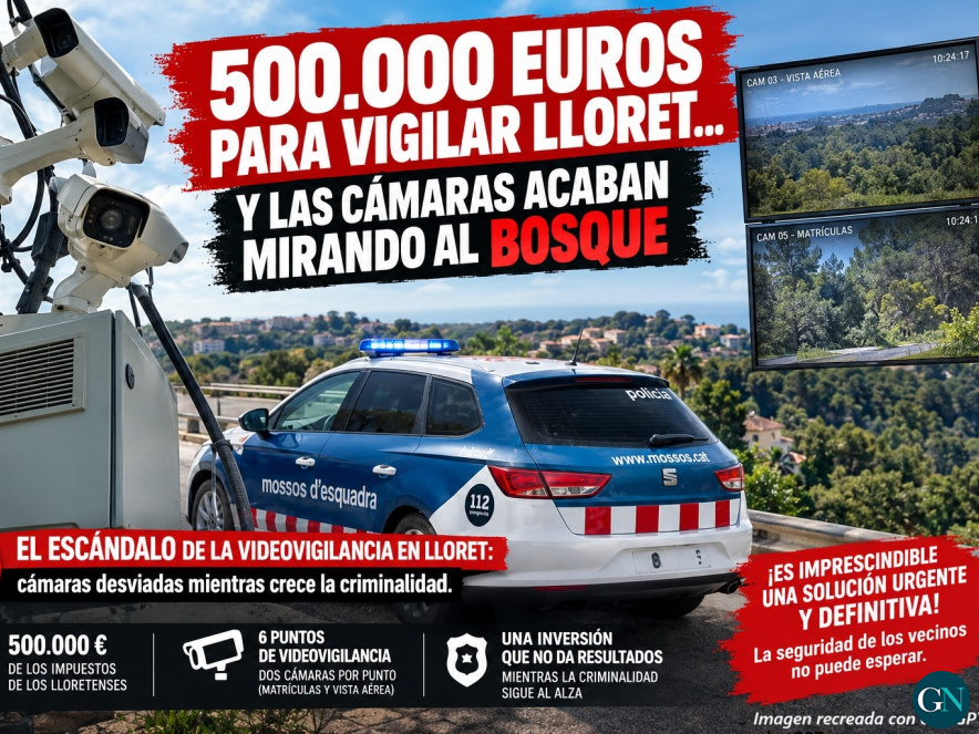 alt - Cámaras acaban mirando al bosque en LLoret 